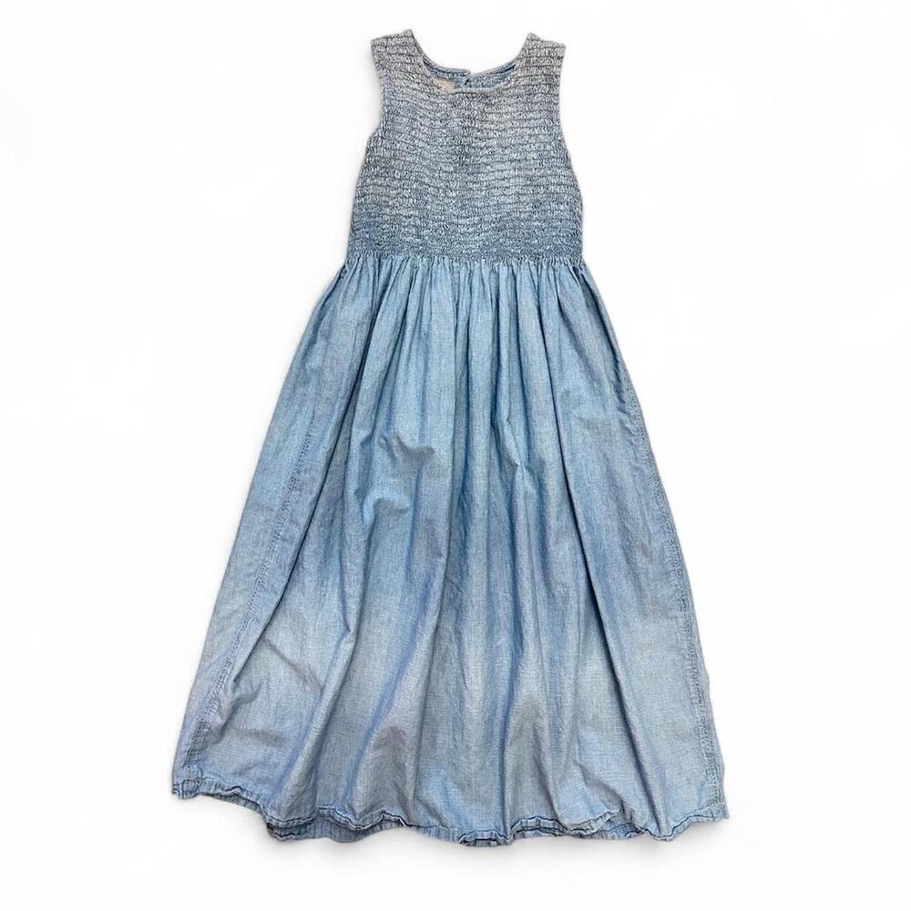 Father’s Daughter Blue Smocked Maxi Dress, Small